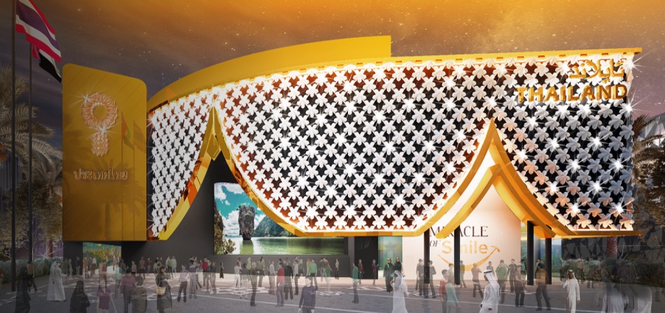 Thailand Pavilion at Expo 2020 Dubai, exterior view with LED elements
